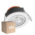 Mehrfachpackung 10x Ledvance LED-Spot Combo Adjust Aluminium Weiß 6W 600lm 60D - 827-830-840 CCT | 82mm - Ausschnitt 68mm - IP65