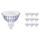 Mehrfachpackung 10x Philips LEDspot LV Value GU5.3 MR16 5.5W 840 36D (MASTER) | Kaltweiß - Dimmbar - Ersatz für 35W